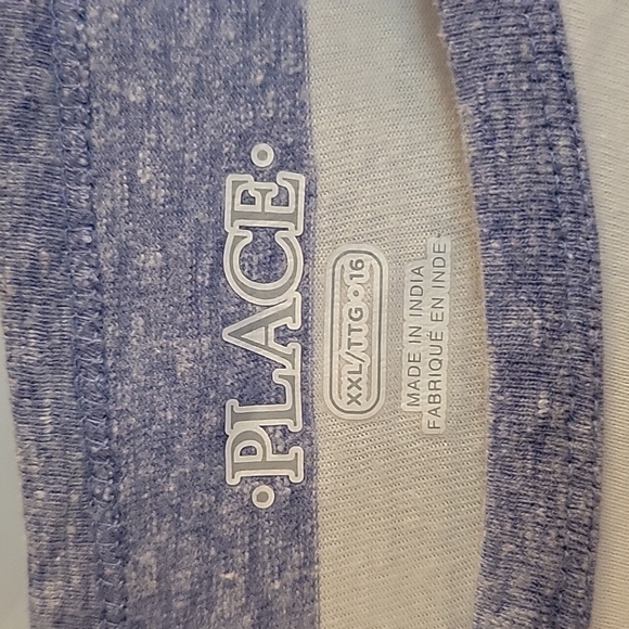 Childrens place white and blue long sleeve xxl/16 - Picture 3 of 4